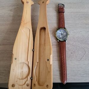 Babe Ruth Watch W/ Baseball Bat Case- 1994 Waltham Limited Edition 06200/04553